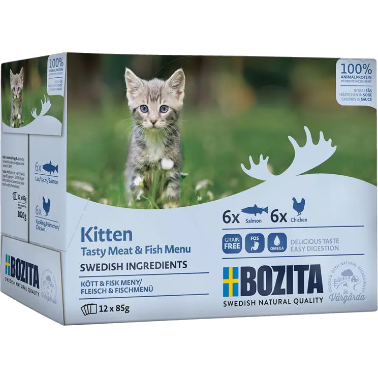 Kitten Meat & Fisk i Sås Pouch