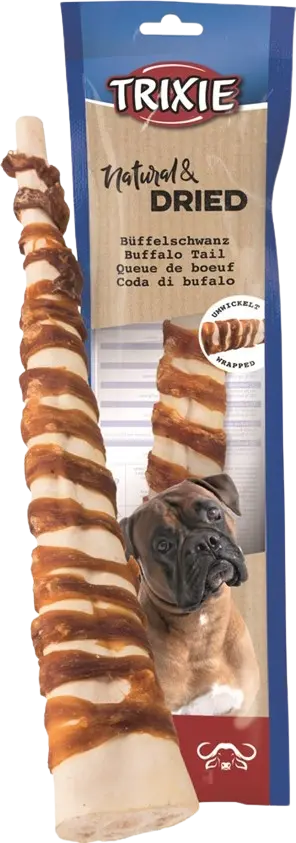 Buffelsvans, torkad, köttlindad