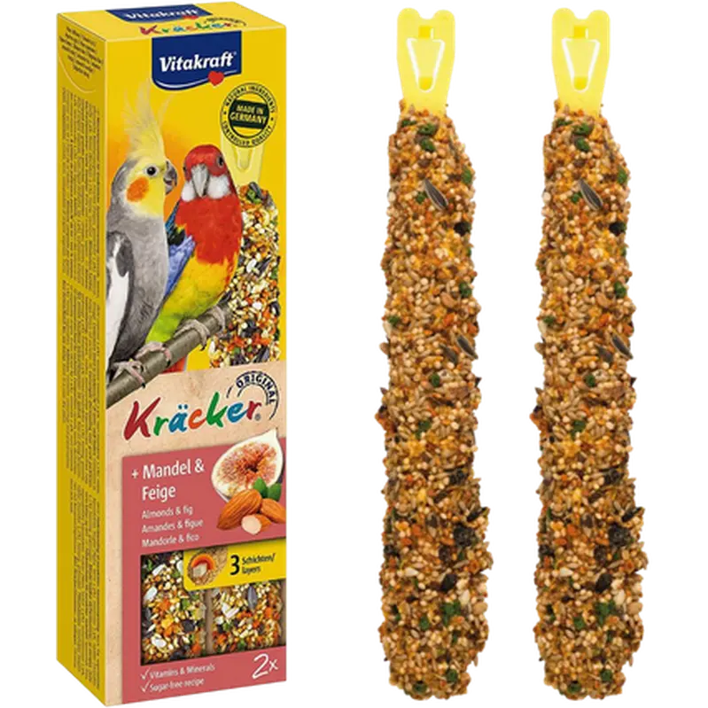Kracker Cockatiel Bird Food Almonds-Fig