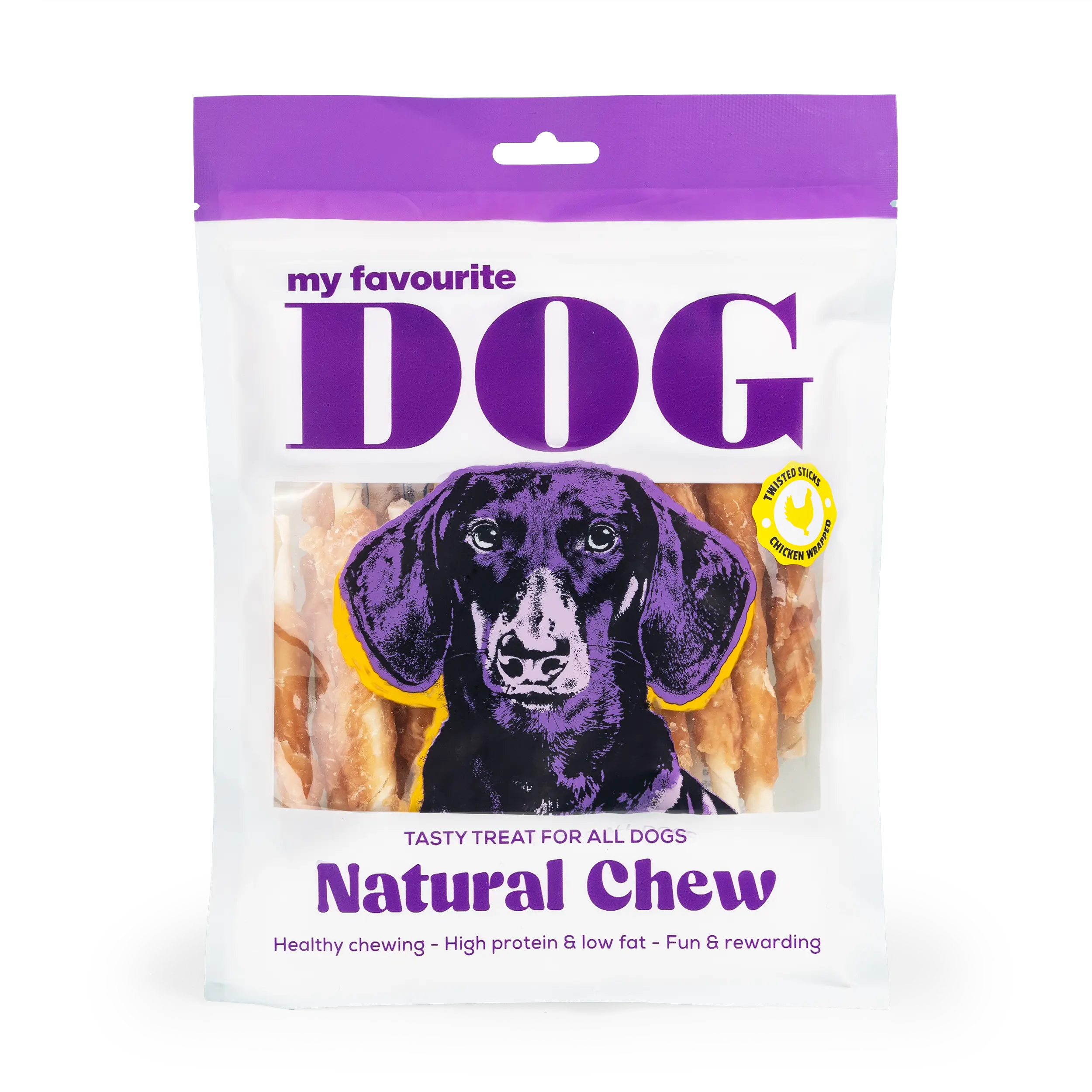 Twisted Rawhide Sticks XL - Chicken 17 cm, 375g, 8-pack