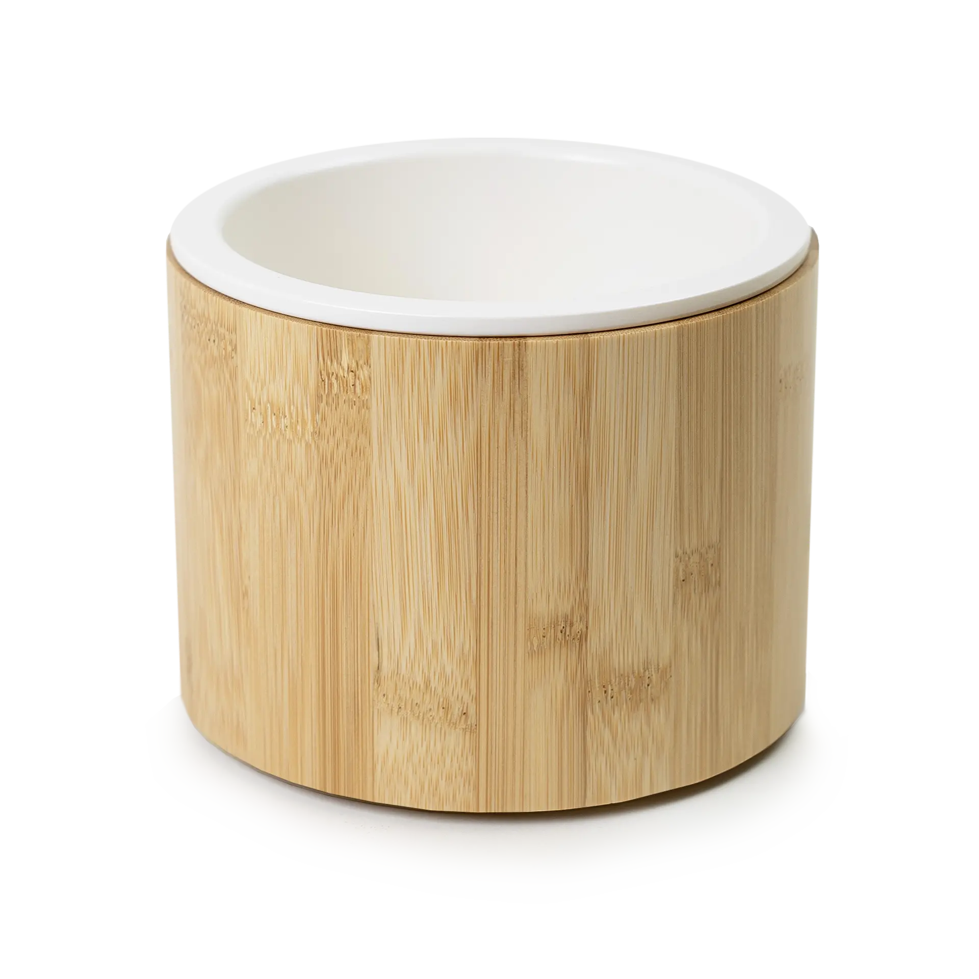 Upphöjd Matskål Bamboo Ergo Vit M 400ml 14x10cm