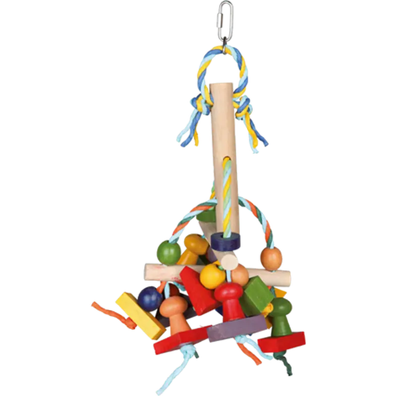 Wooden Toy Colourful with Paper Ribbons