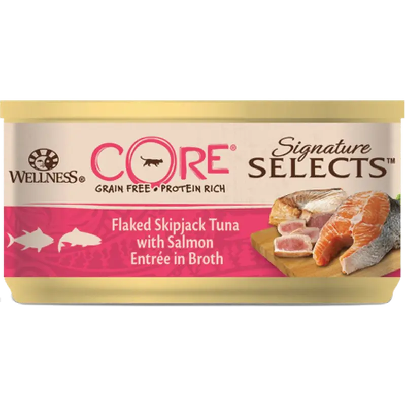 Cat Adult Signature Selects Flaked Tuna & Salmon in Broth Wet