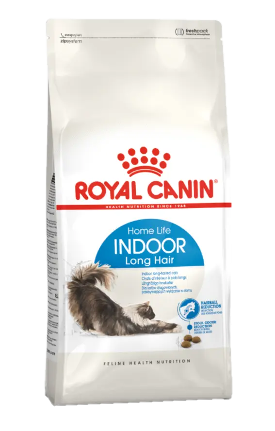 Indoor Long Hair Adult Torrfoder för katt 2 kg