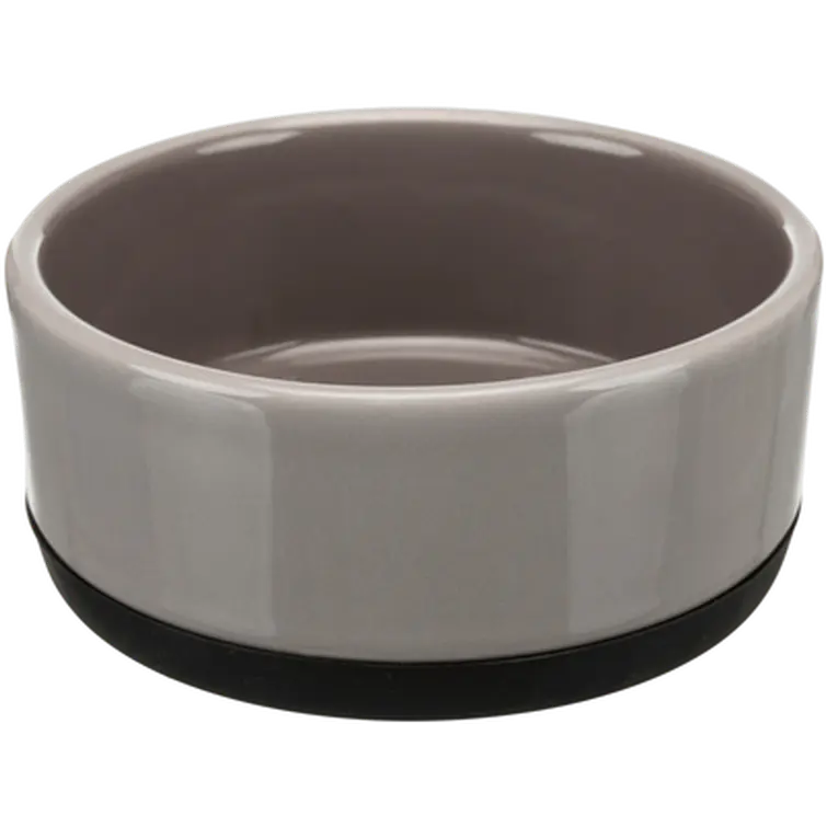 Ceramic Bowl Non-Slip Rubber Bottom Gray 0,4L