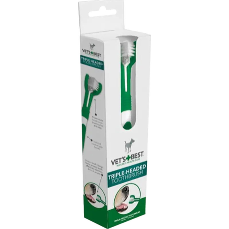 Triple-Headed Toothbrush