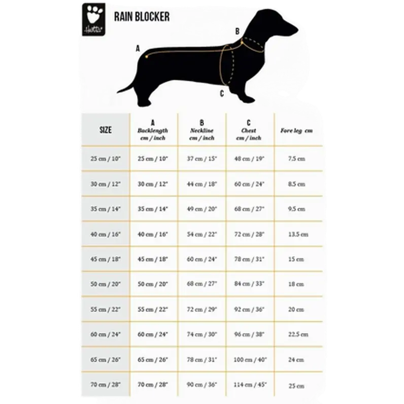 Rain Blocker Raven - Dog Rain Coat