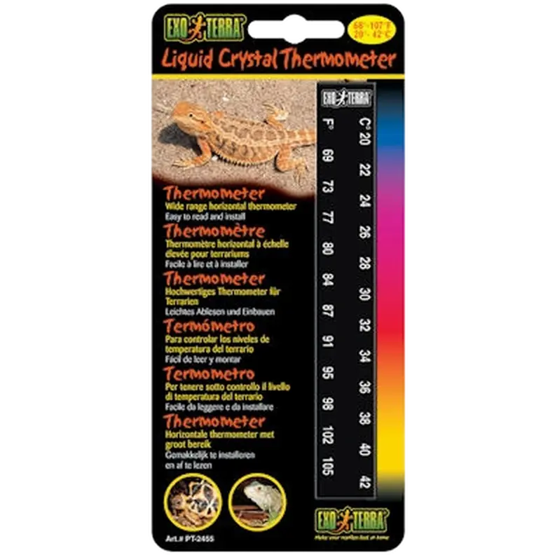 Liquid Crystal Thermometer - Terrarium Temperature