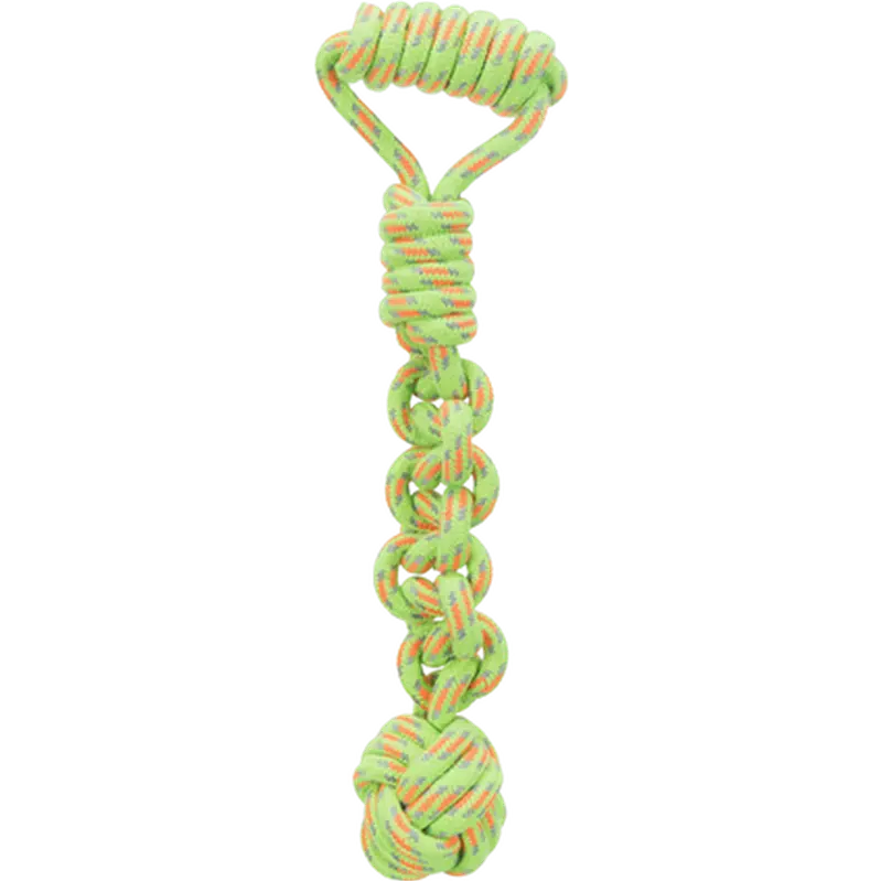 Playing Rope With Woven-In Ball Braid