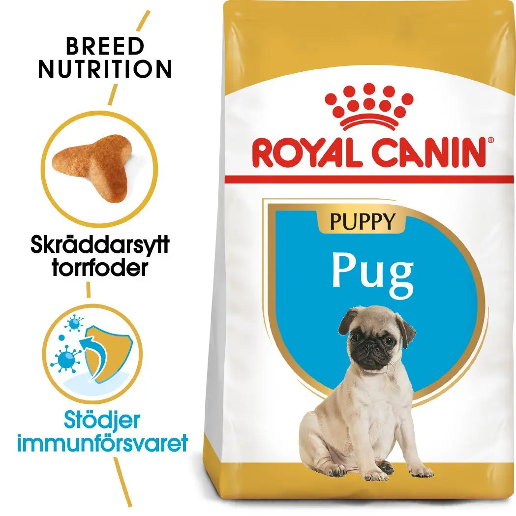 Pug Puppy Torrfoder för hundvalp