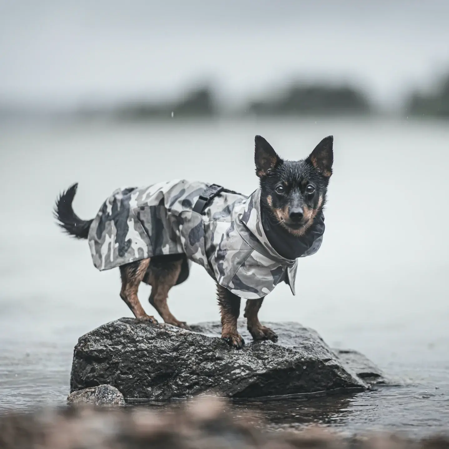 Recovery Regntäcke Hund Camo