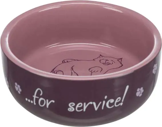Keramikskål katt "Thanks for Service"