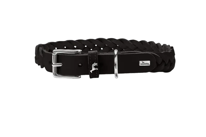 Hundhalsband Solid Education Special Cow Leather Svart S 45cm