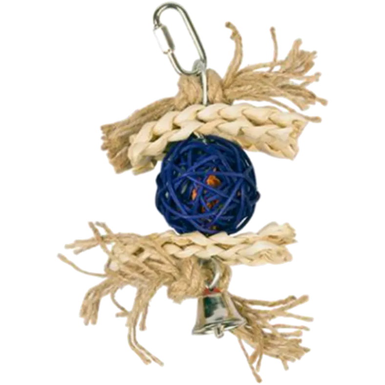 Natural Wicker Ball With Bell & Sisal