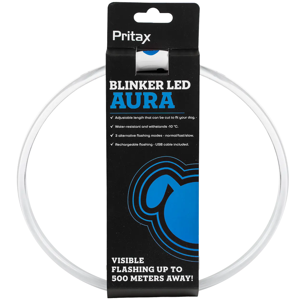 Blinkhalsband LED Aura Blå