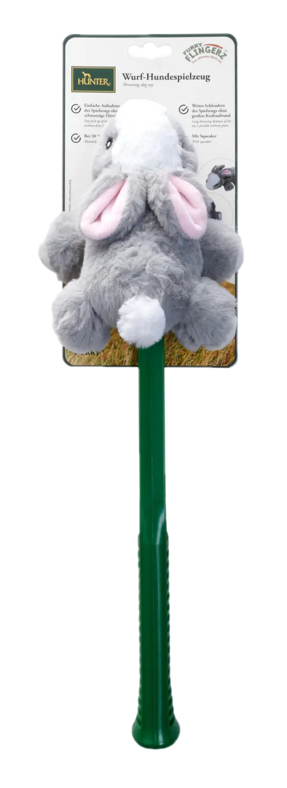 Dog Toy Flingerz Furry Rabbit With Launcher