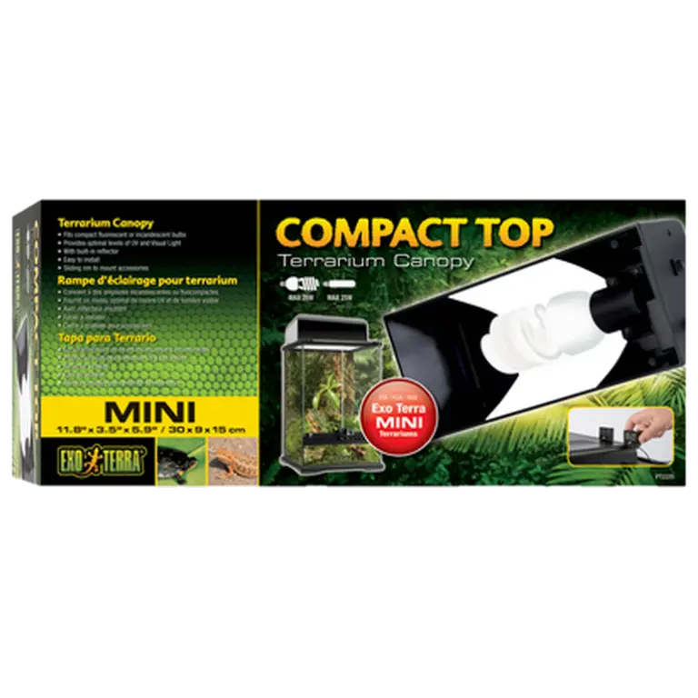 Compact Top Light - Fluorescent Terrarium Canopy