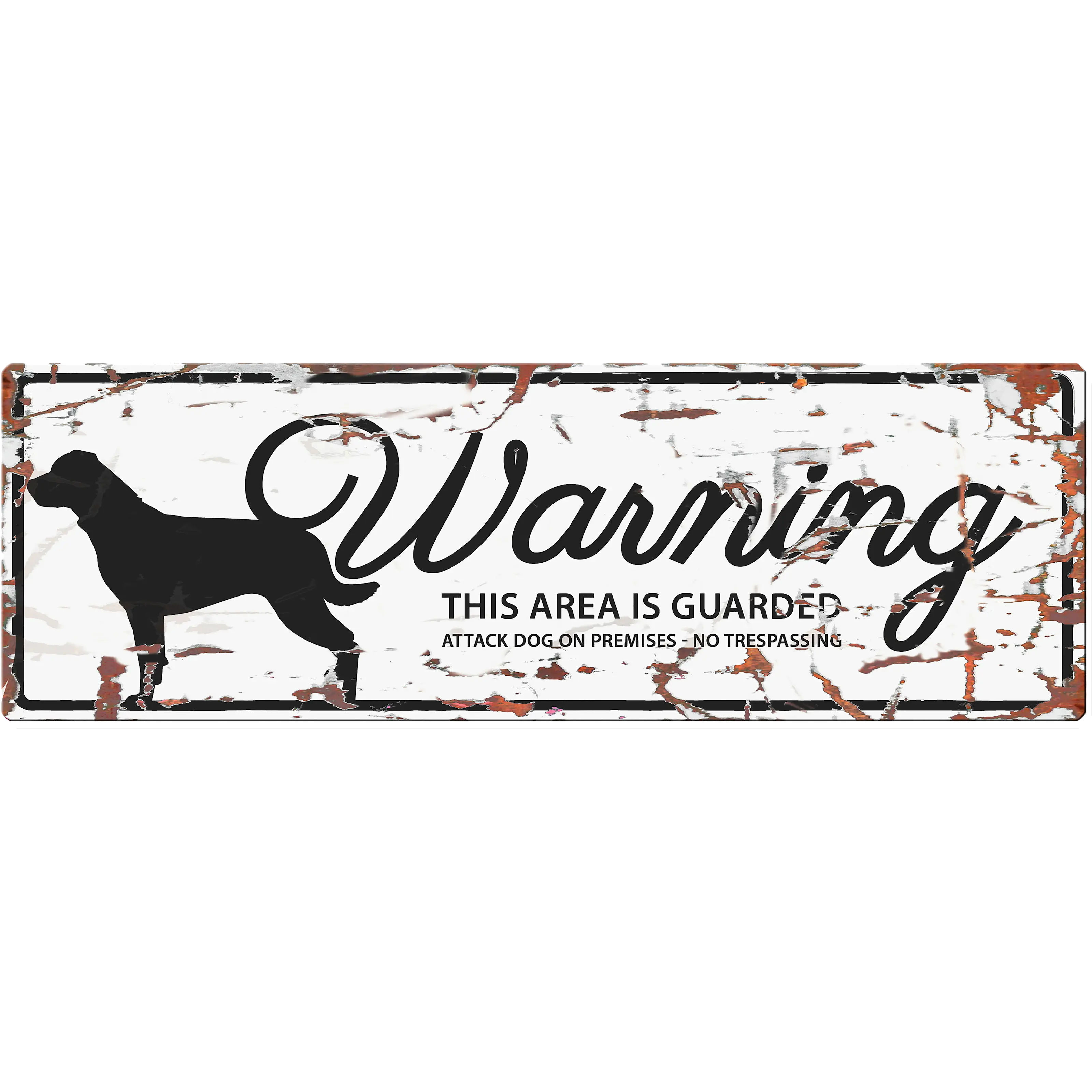 Varningsskylt Rottweiler Metal Engelska