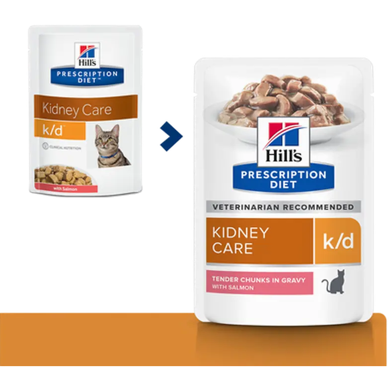 k/d Kidney Care Salmon Pouch - Wet Cat Food
