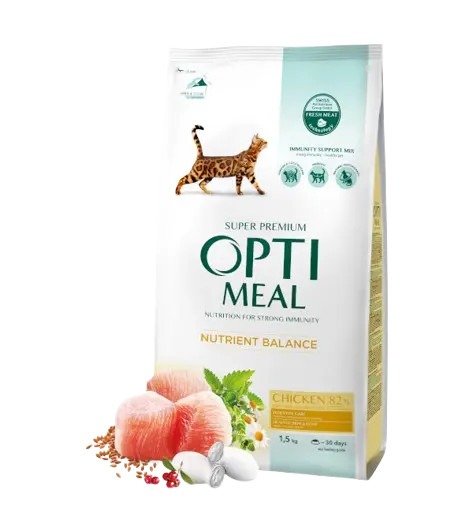 Complete dry pet food for adult cats- chicken