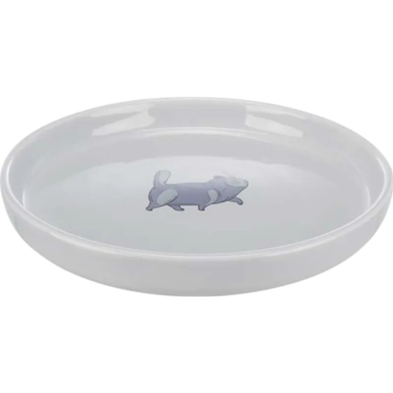 Bowl Flat & Wide Cat Ceramic