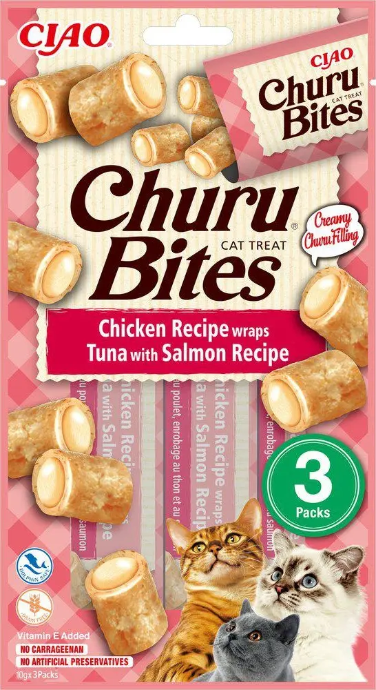 Cat Bites Chicken/Tuna Wrap with Salmon