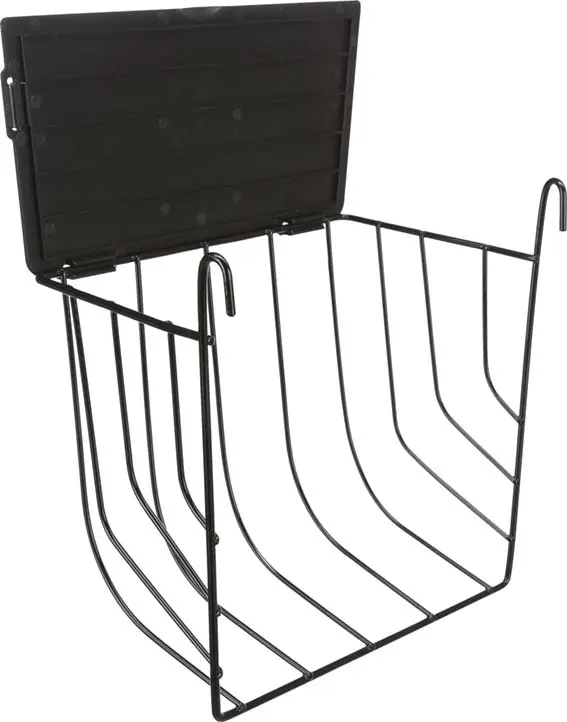 Höhäck, hängande, med lock, metall