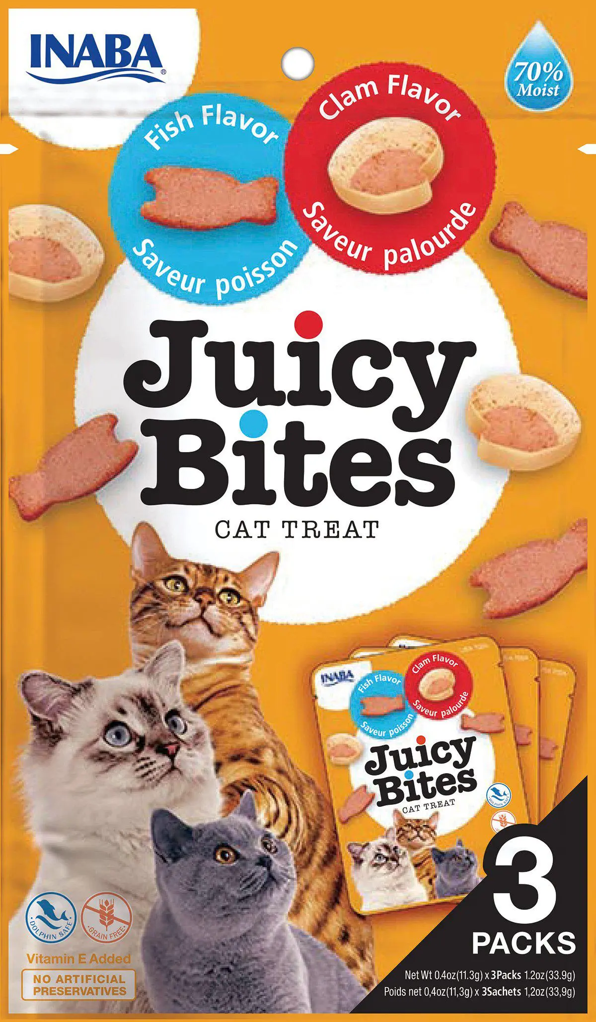 Juicy Cat Bites Fish/Clam
