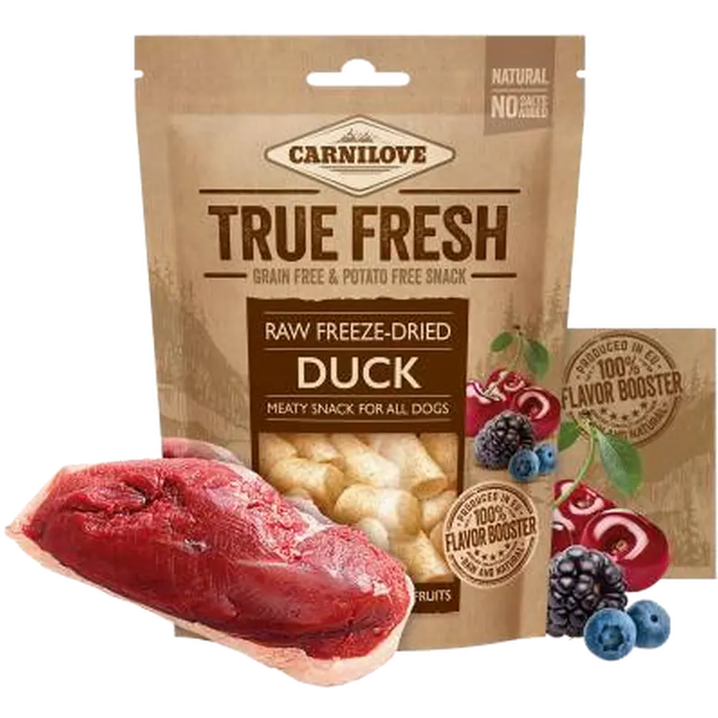 Raw freeze-dried Duck with fruits
