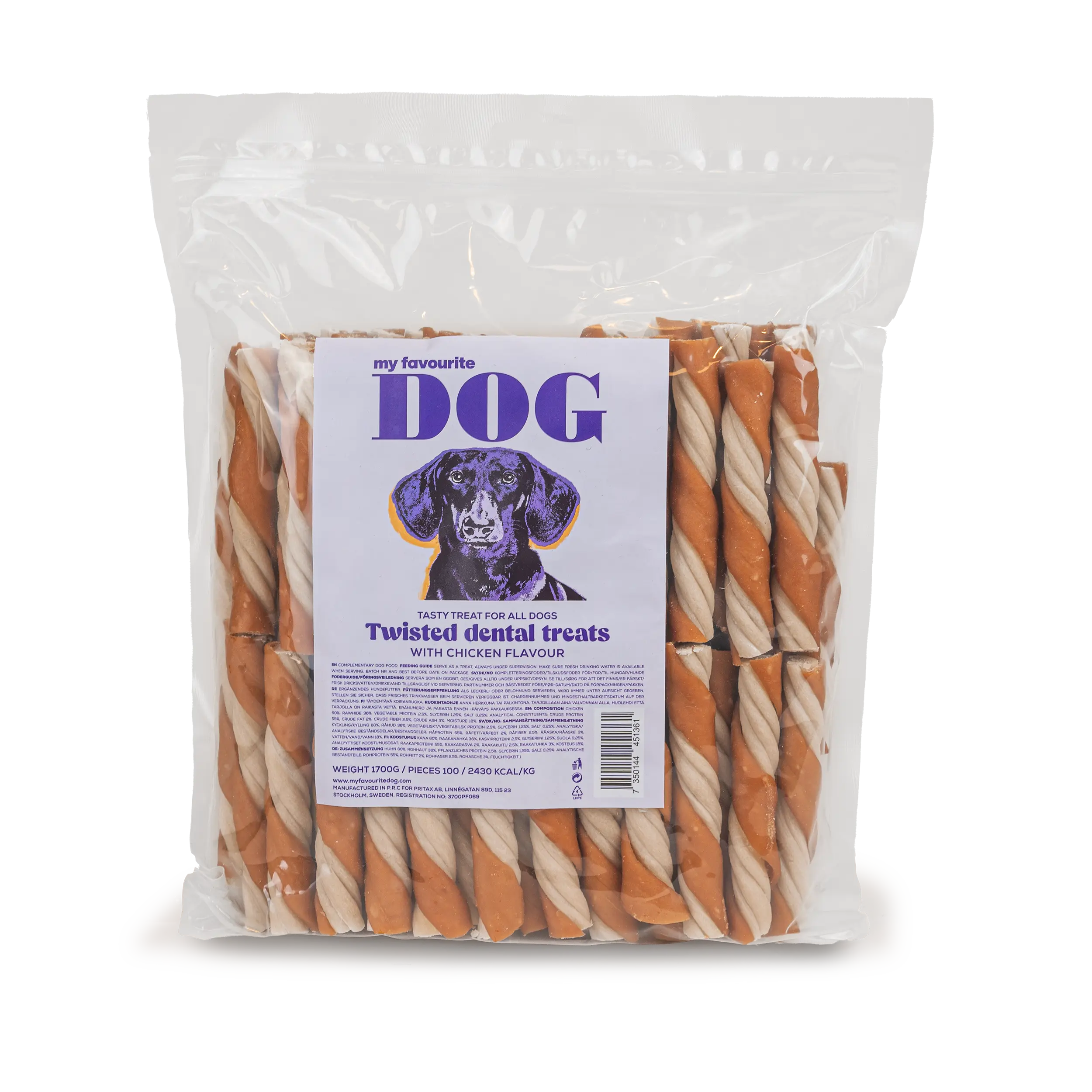 Dental twisted stick, Chicken Flavor