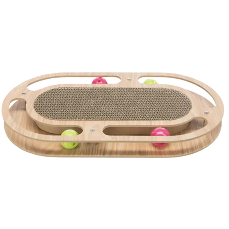 Scratching Cardboard Wooden Frame Oval