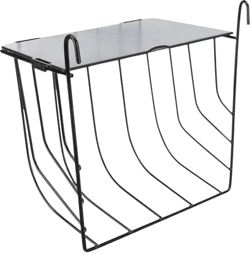 Höhäck, hängande, med lock, metall