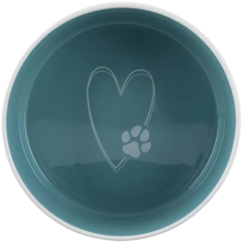 Pet's Home Ceramic Bowl Cream/Petrol