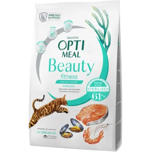 Beauty Fitness Healthy Weight No Grain сomplete dry pet food for sterilised cats