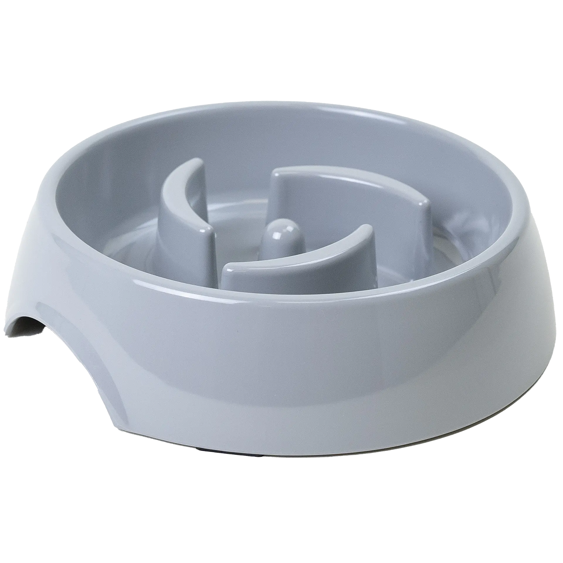 Matskål Slow feed Grå L 600ml 20x5cm