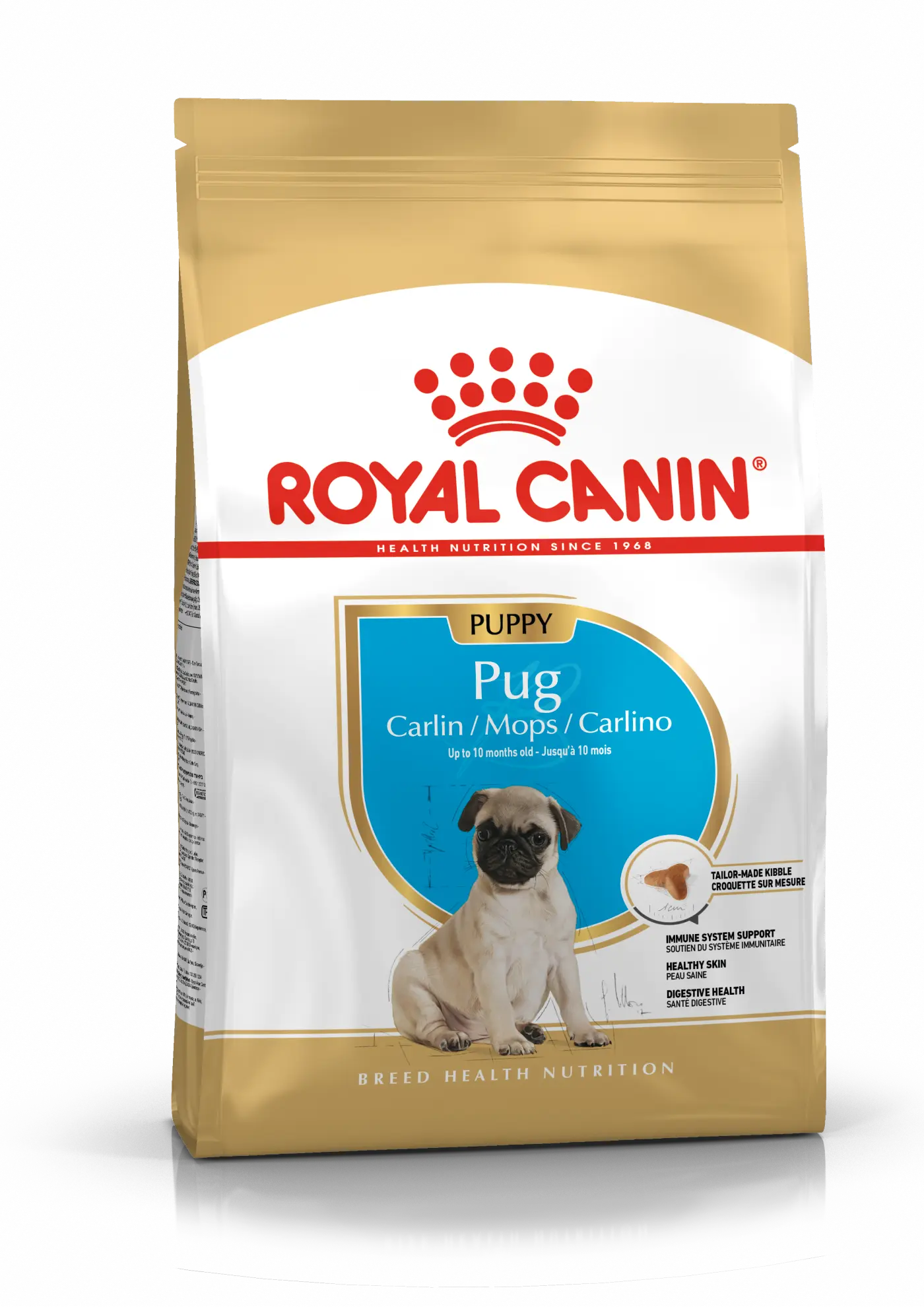 Pug Puppy Torrfoder för hundvalp