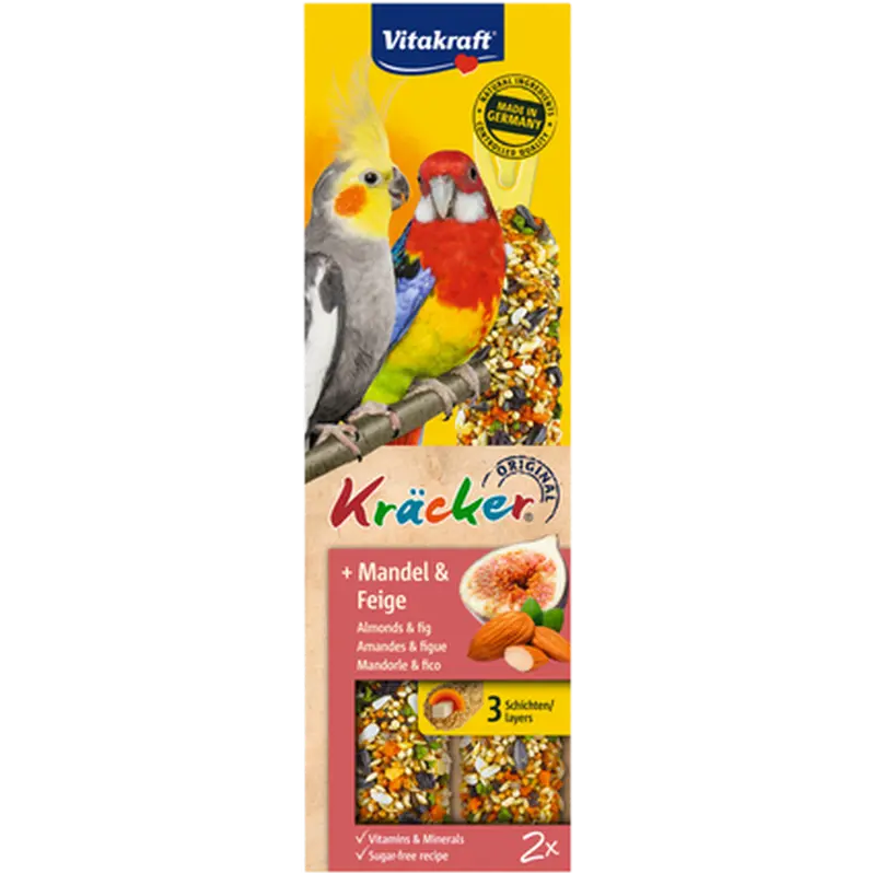 Kracker Cockatiel Bird Food Almonds-Fig