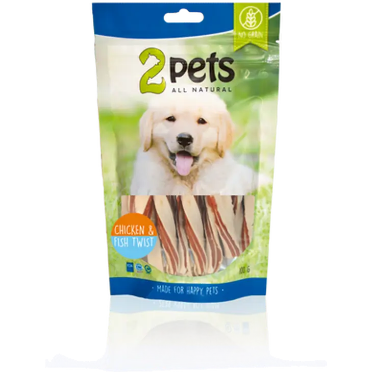 Dogsnack Chicken & Fish Twist - Dog Treat - kommer vara avgrupperad