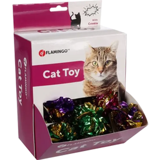 Cat Toy Caja Crinkle Ball