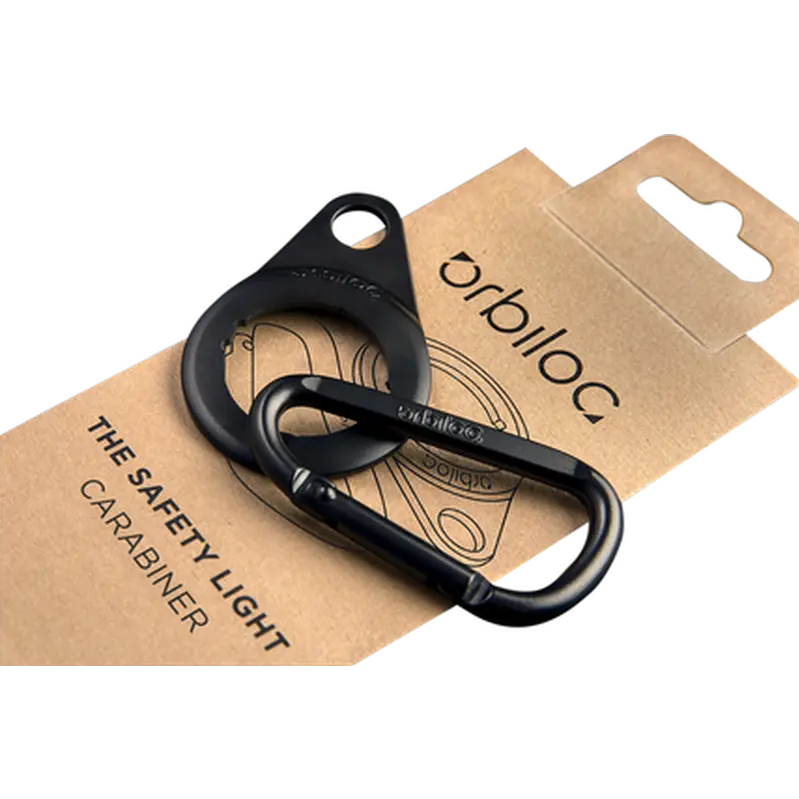 Dual Accessories Carabiner & Carabiner Mount - Attachment For Safety Light LED Black 1 st