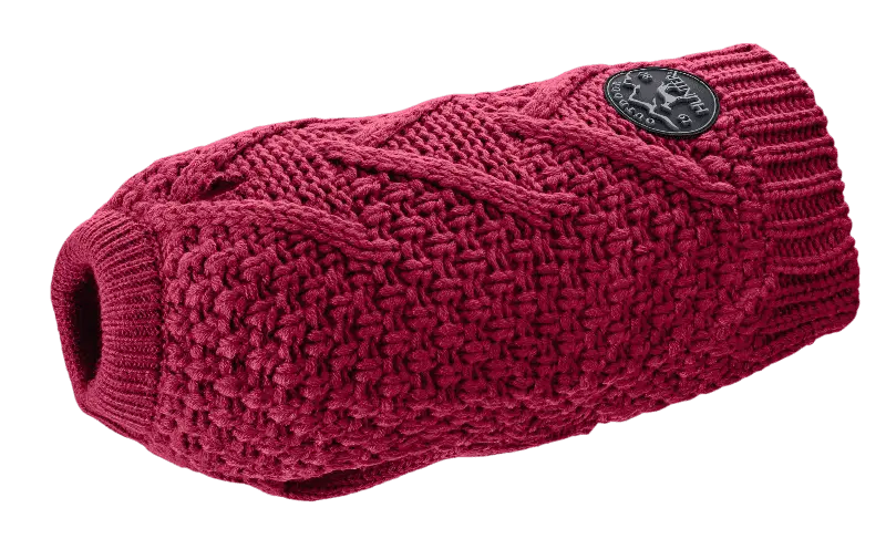 Dog Pullover Malmö Bordeaux - Stickad Hundtröja
