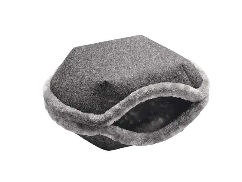 Dog & Cat Bed Lugano Polyester Anthracite 55cm