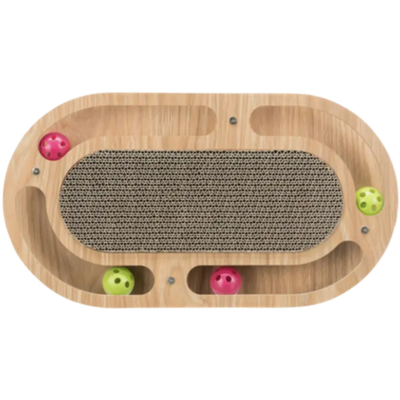 Scratching Cardboard Wooden Frame Oval