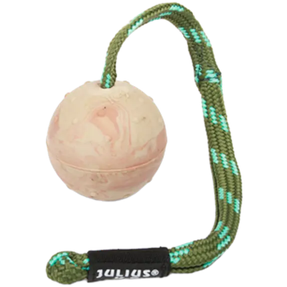 IDC Natural Rubber Ball with Closable String Dog Toy