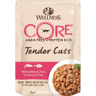 Cat Adult Tender Cuts Salmon & Tuna in Savoury Gravy Wet