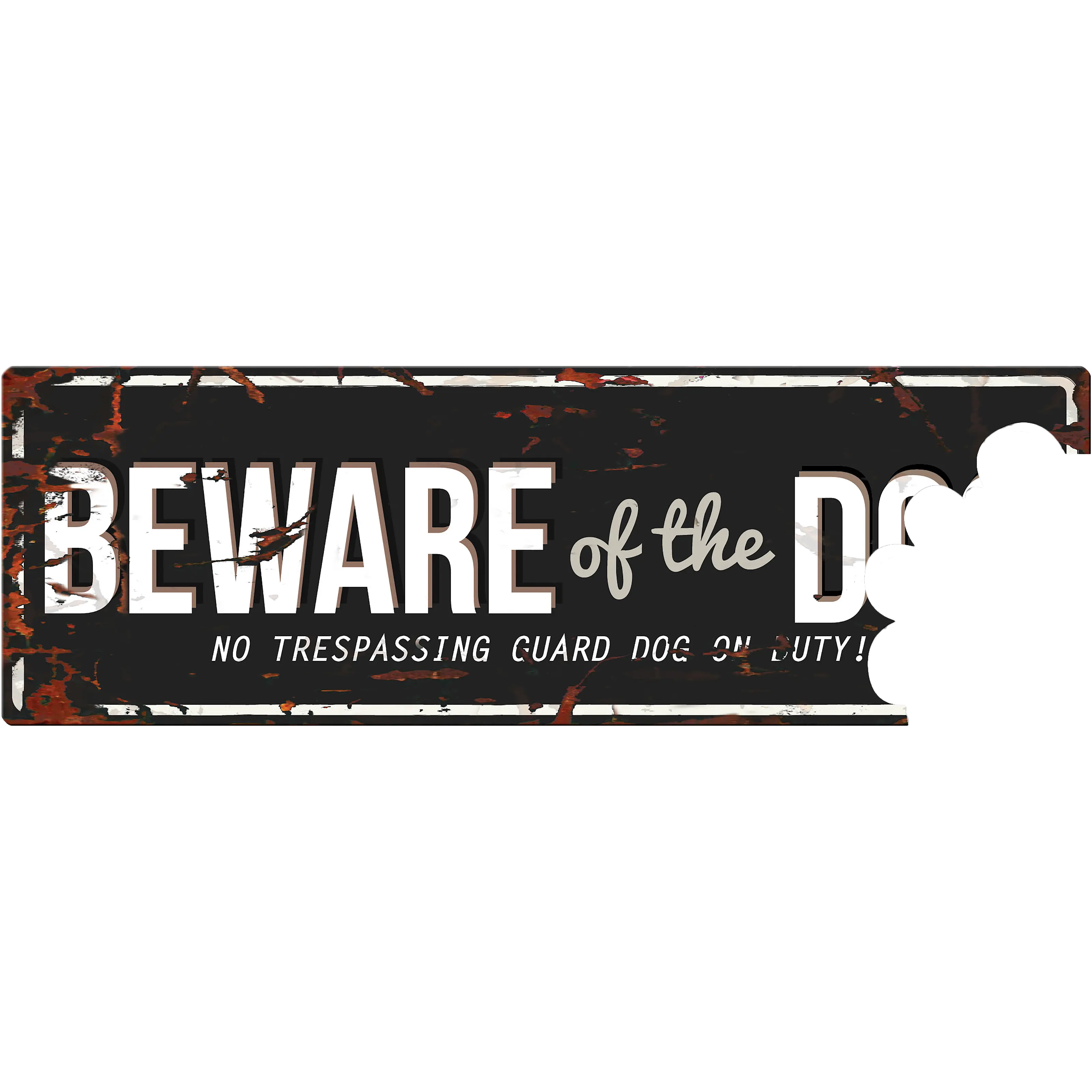 Varningsskylt Beware Of The Dog Metal Engelska