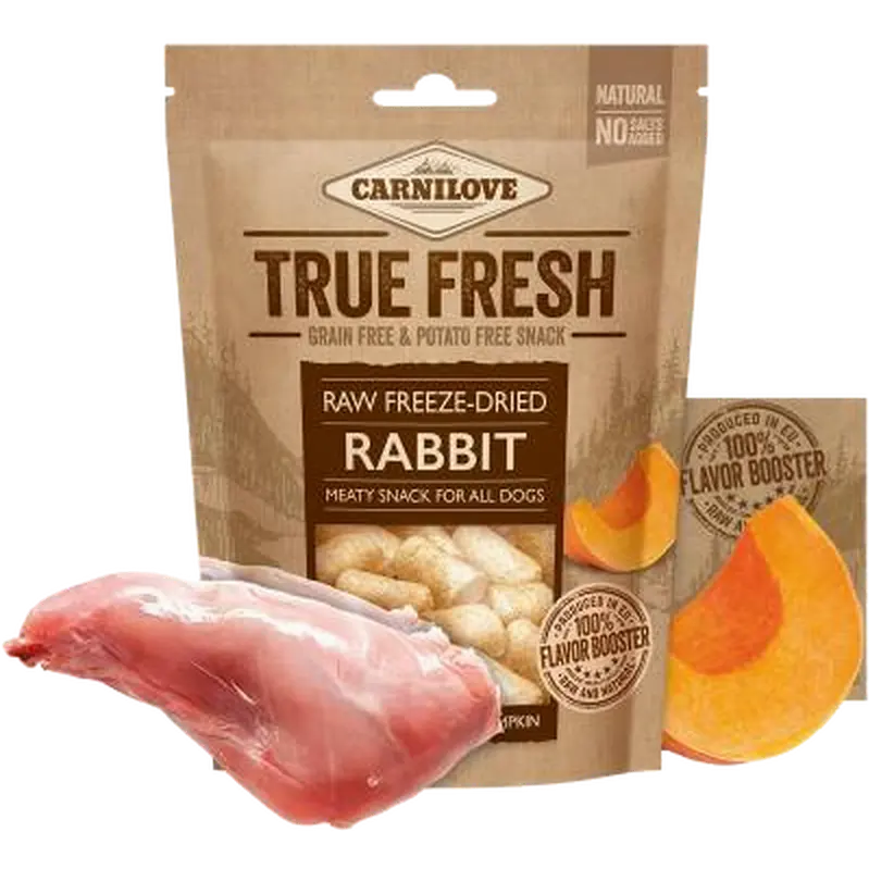 Raw freeze-dried Rabbit with pumpkin