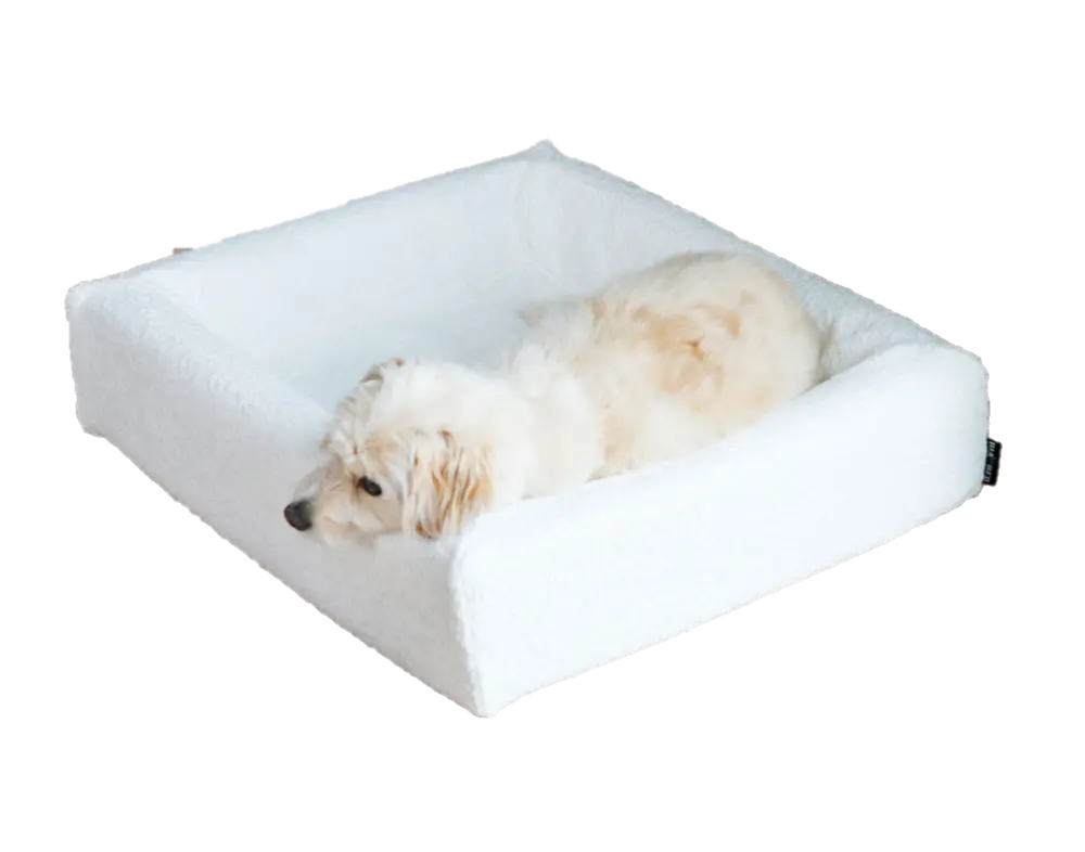 Överdrag Premium Bouclé Vit
