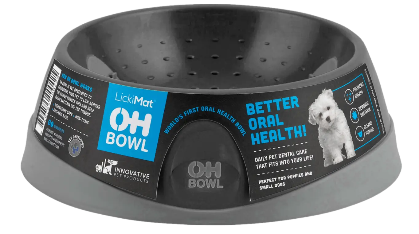 Licki Mat Matskål Oral Hygiene Bowl Svart S, Ø16x5cm
