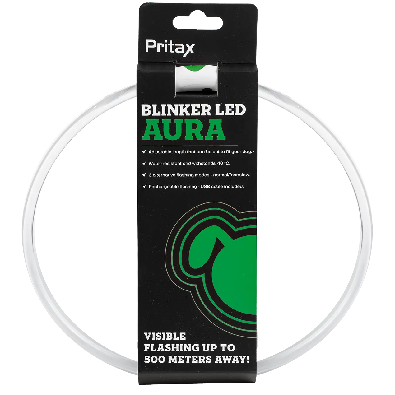 Blinkhalsband LED Aura Grön